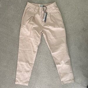 NWT Michael Stars Penny Smocked Pants Stretch Twill Size: Small
